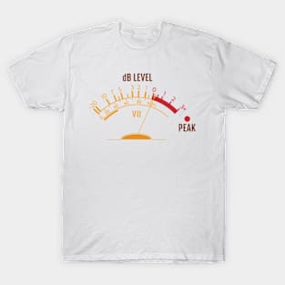 Volume VU Meter Vintage Audio Engineer Recording Studio T-Shirt